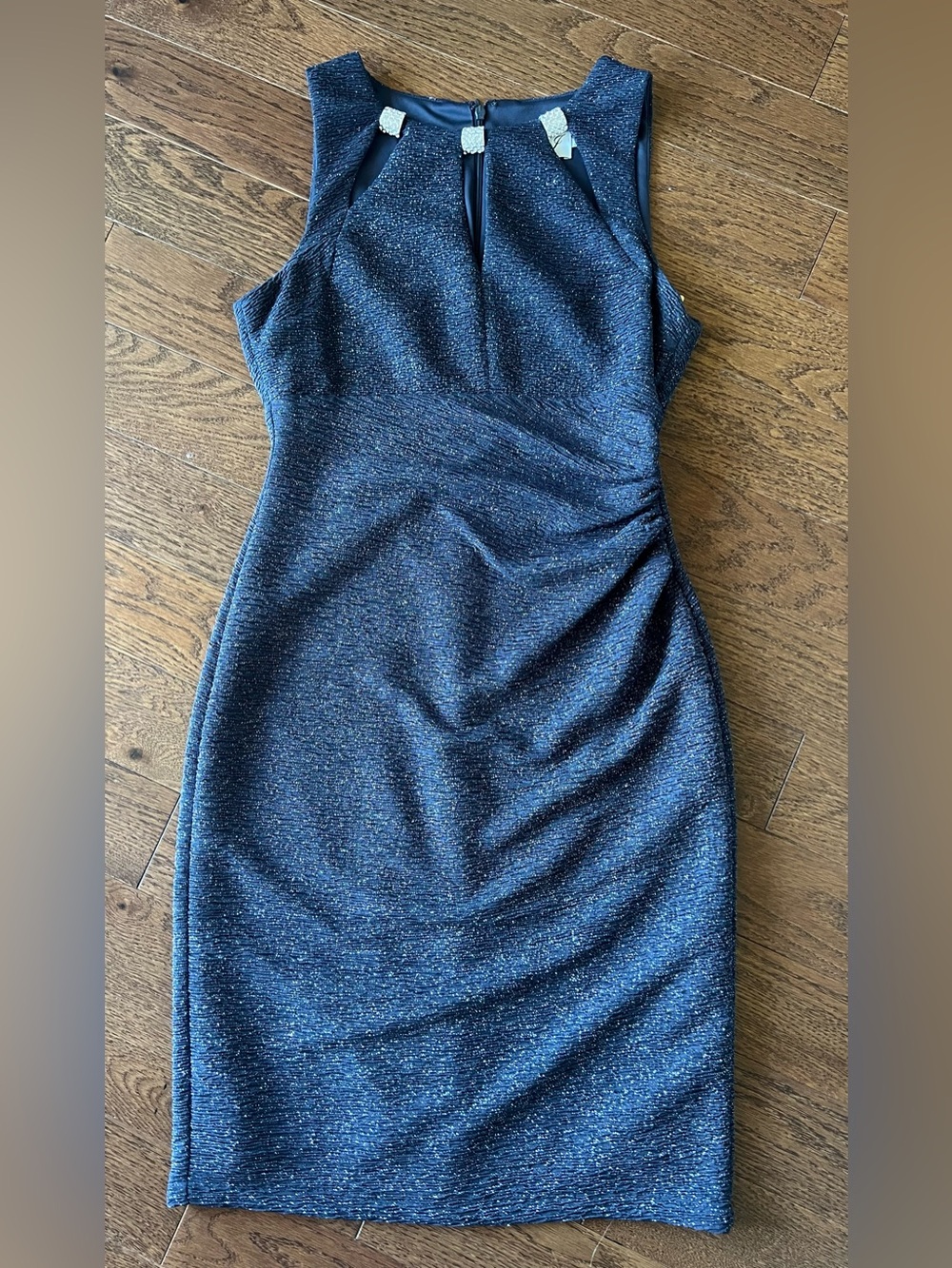 Eliza J Navy Sparkle Cocktail Dress – Size 2 ✨